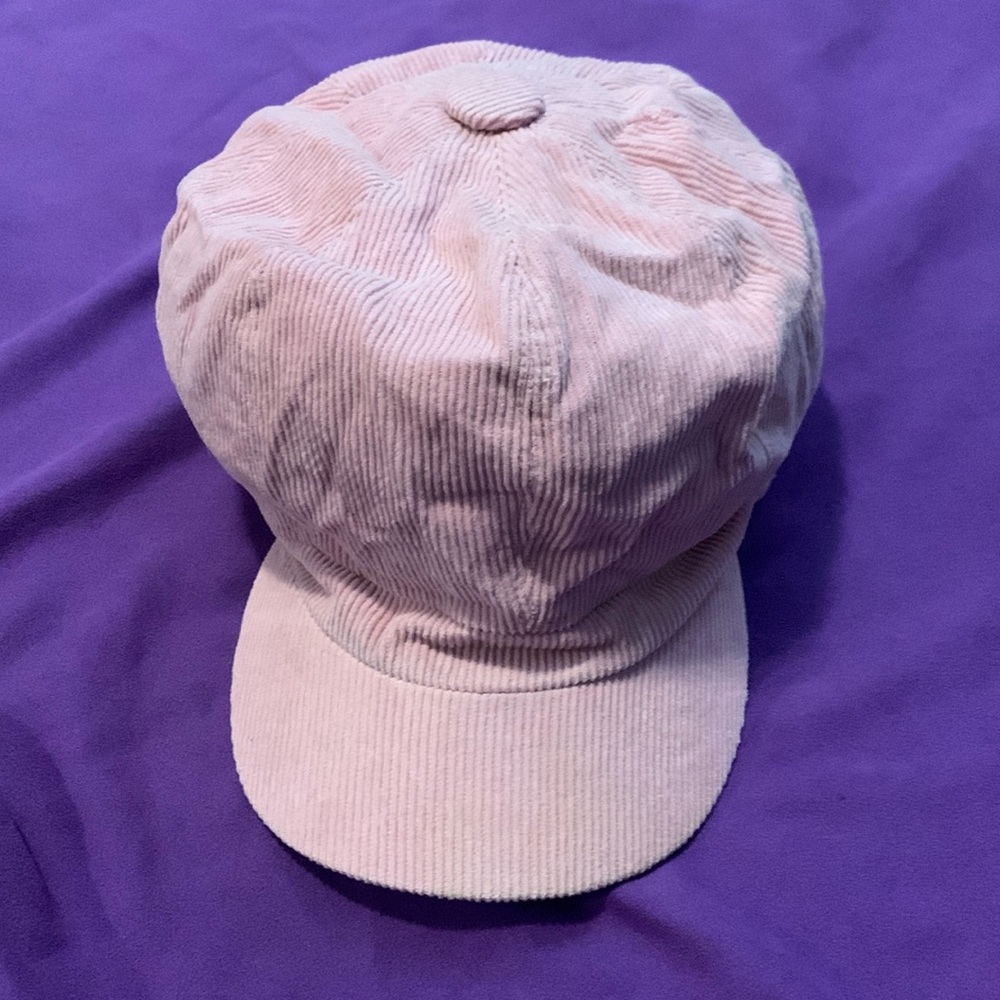 Pink puffy hat
